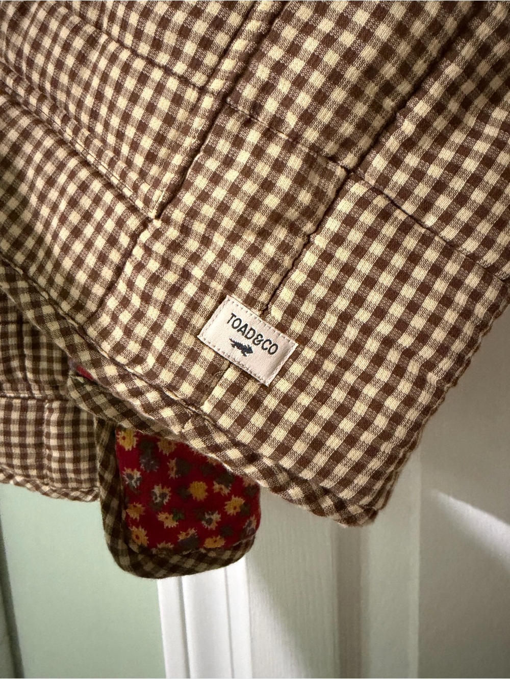 Toad&Co Manzana Quilted Jacket, Partridge Gingham, size M - Picture 5 of 6